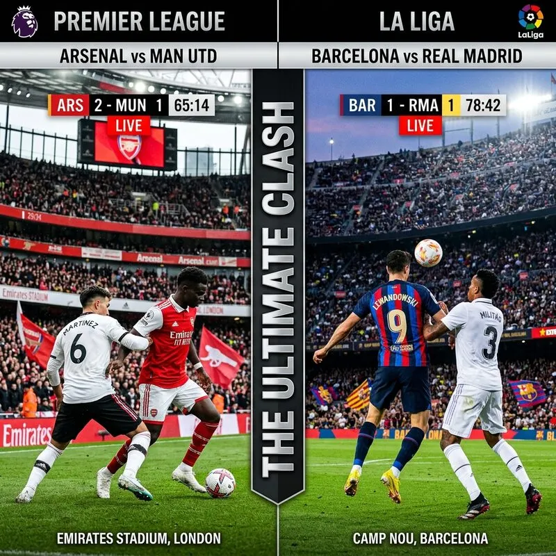 So Sánh Video Bóng Đá: Premier League vs La Liga — Giải Nào Hấp Dẫn Hơn?